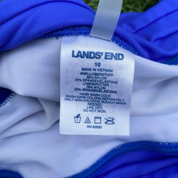 Lands' End Women's Blue Nylon Swim Skirt Size 10 - Picture 4 of 4